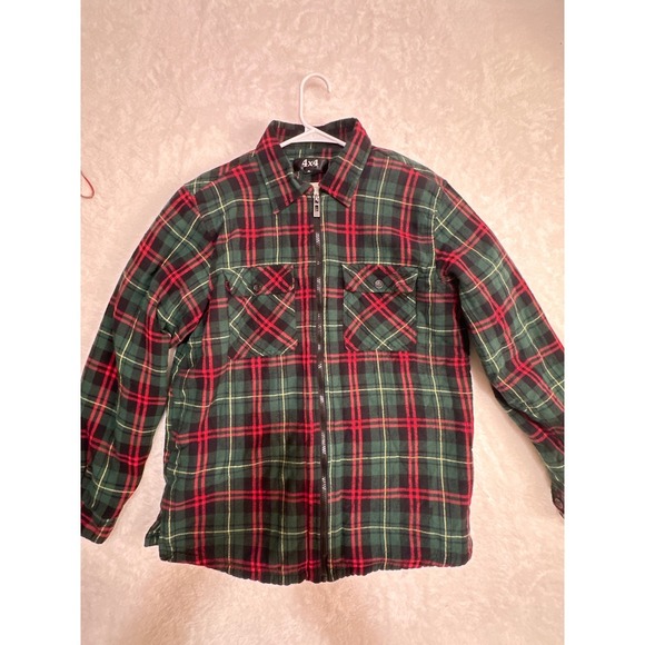 4x4 Jackets & Blazers - 4x4 Sherpa Lined Plaid Flannel Jacket Zip Up Warm Winter Women XL